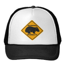 Señal de peligro de Wombat Gorros Bordados