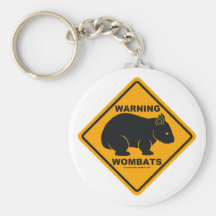 Señal de peligro de Wombat Llaveros Personalizados