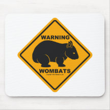Señal de peligro de Wombat Tapete De Raton