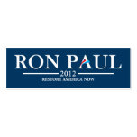 Señal de Ron Paul 2012 (azul marino) Tarjetas De Visita