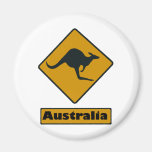Señal de tráfico de Australia - travesía del cangu Imán De Nevera