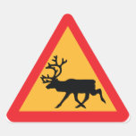 Señal de tráfico sueca del reno de la precaución colcomanias triangulo personalizadas
