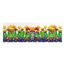 Señal del jardín del tulipán de la primavera plantillas de tarjetas personales