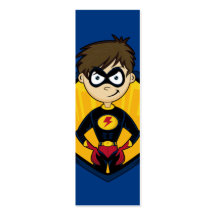 Señal del muchacho del super héroe tarjetas de visita