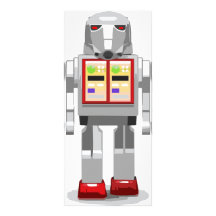 Señal del robot tarjetas publicitarias