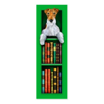 Señal del verde del fox terrier del alambre tarjetas de negocios