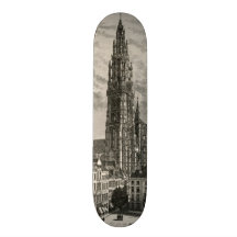 Señal del vintage de la torre del chapitel de la c monopatines personalizados