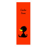 Señal ducky del dibujo animado negro tarjetas personales