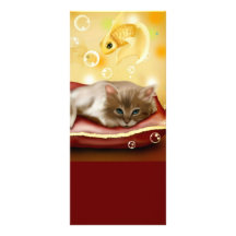 Señal ideal linda del gatito tarjetas publicitarias