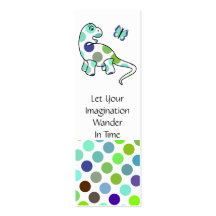 Señal linda del dinosaurio del lunar tarjeta de visita