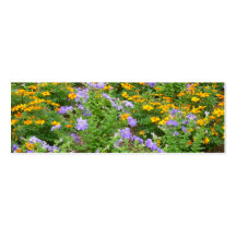 Señal mezclada de las flores tarjetas de visita