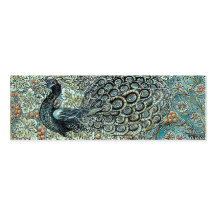 Señal, pavo real de William Morris Tarjeta De Visita