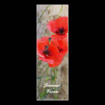 Señal roja de las amapolas de maíz de campo tarjetas de negocio