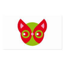 Señal roja del gato tarjeta de negocio