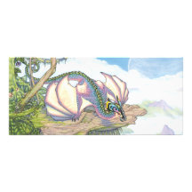 Señales del gigante del wyvern del arco iris diseño de tarjeta publicitaria