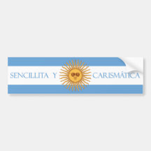 ¡¡Sencillita y Carismática! Etiqueta De Parachoque