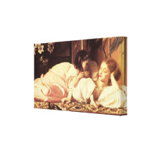Señor Frederick Leighton del ~ de la madre y del n Lona Envuelta Para Galerias