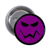 Señor malo Smiley Face Button Pins