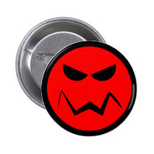 Señor malo Smiley Face Button Pins