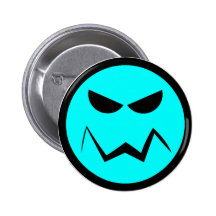 Señor malo Smiley Face Button Pins