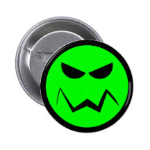 Señor malo Smiley Face Button Pins