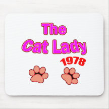 Señora 1978 del gato alfombrillas de ratón