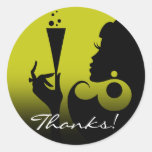 Señora atractiva atractiva Thank You Sticker del c Pegatinas