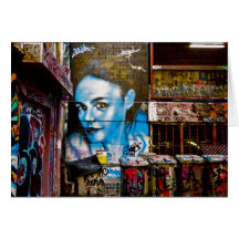 Señora azul, Melbourne Felicitación