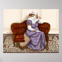 Señora Bennet Cat Impresiones