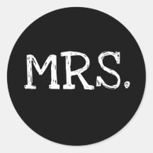 Señora blanca del texto de la novia etiquetas redondas