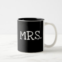 Señora blanca del texto de la novia taza de café