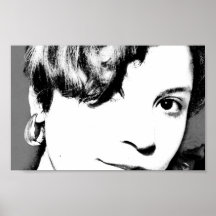 Señora blanca negra Luck de N Posters