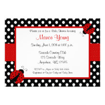 Señora Bug Baby o invitación nupcial de la ducha