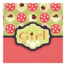 Señora Bug Invitation Square Invitación