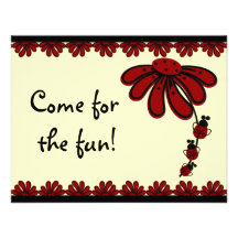 Señora Bug Party Invitations Invitación