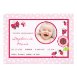 señora Bug Photo Birth Announcement del jardín de  Comunicados Personalizados