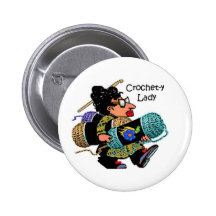 Señora Button del Ganchillo-y Pins