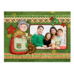 Señora caprichosa Santa Christmas Template Tarjetas Postales