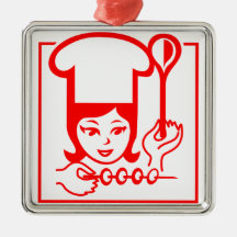 Señora Chef Ornamento De Navidad