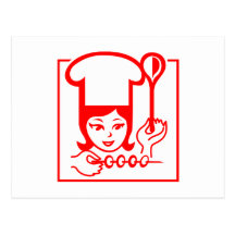 Señora Chef Tarjeta Postal