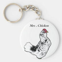 "Señora Chicken " Llaveros Personalizados
