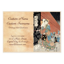 Señora clásica del geisha del vintage japaese fres plantillas de tarjeta de negocio