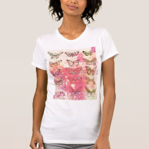 Señora de Chere, collage de la mariposa Camiseta
