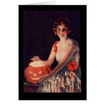 Señora de la calabaza felicitación