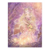 Señora de la postal del bosque