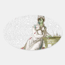 ¡Señora de la regencia - Zombified! Pegatina Óval