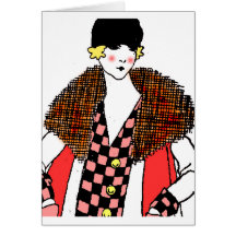 señora de moda tarjetas