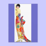 Señora del art déco en vestido formal tarjetas postales