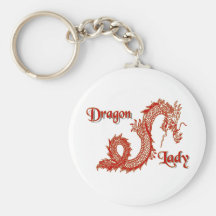 Señora del dragón llavero personalizado