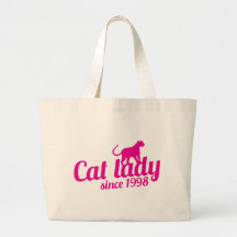 señora del gato desde 1998 bolsa lienzo